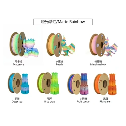 Matte Rainbow PLA Filament